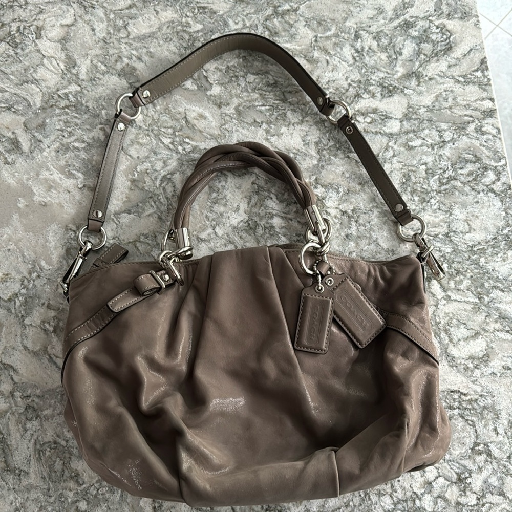 Coach authentic Taupe/grey handbag